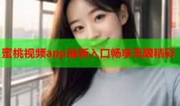 蜜桃视频app最新入口畅享无限精彩